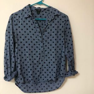 J. Crew Polkadot Button Down Shirt